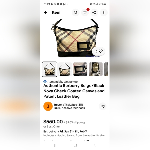 100% authentic Burberry shoulder bag fair condition. Many years left. - Picture 17 of 17